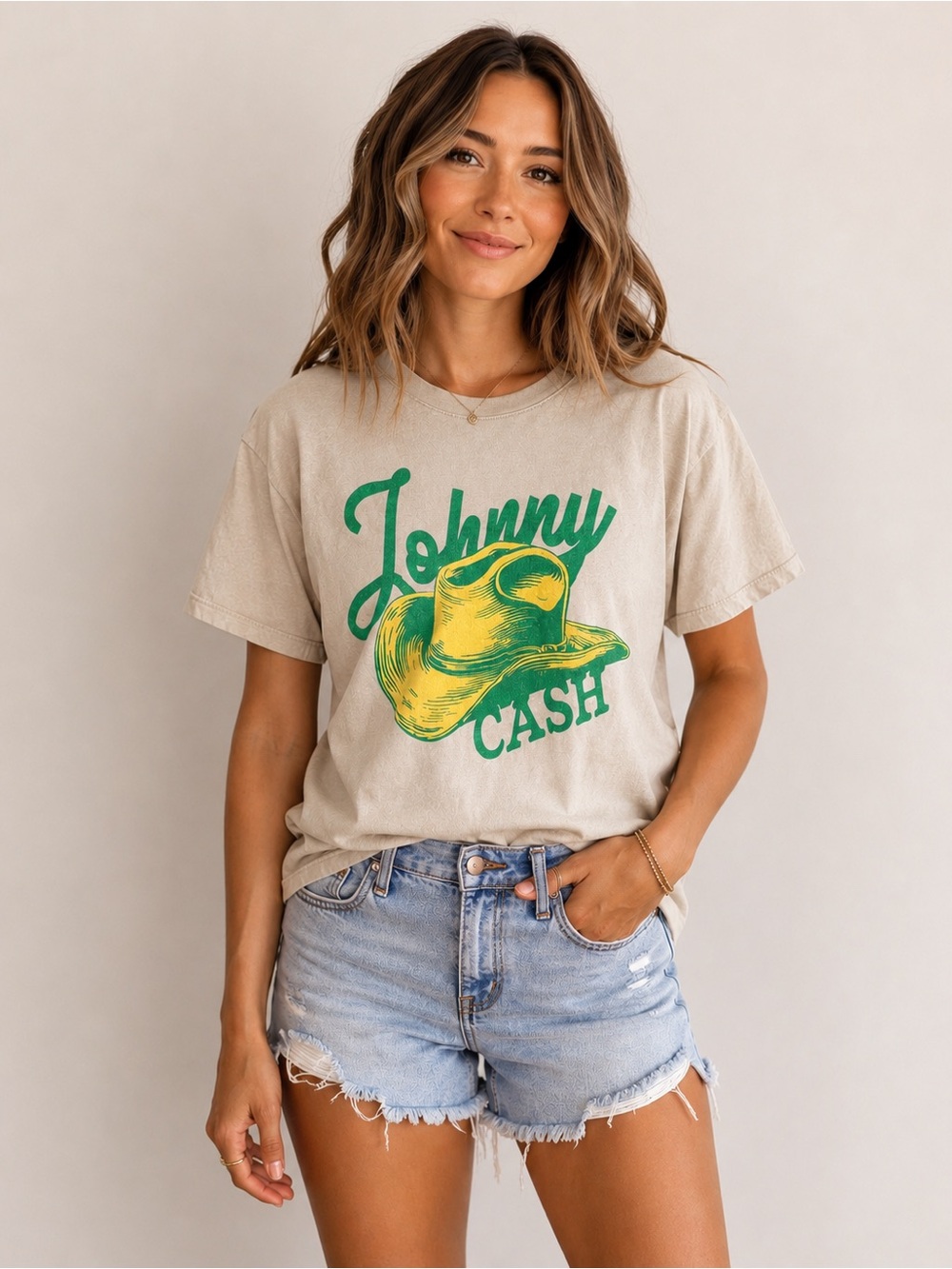 Johnny Cash Gray Graphic Tee